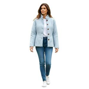 Kiko Jacket Women’s  Size  M Blue 100% Silk Women's Embroidered # 95